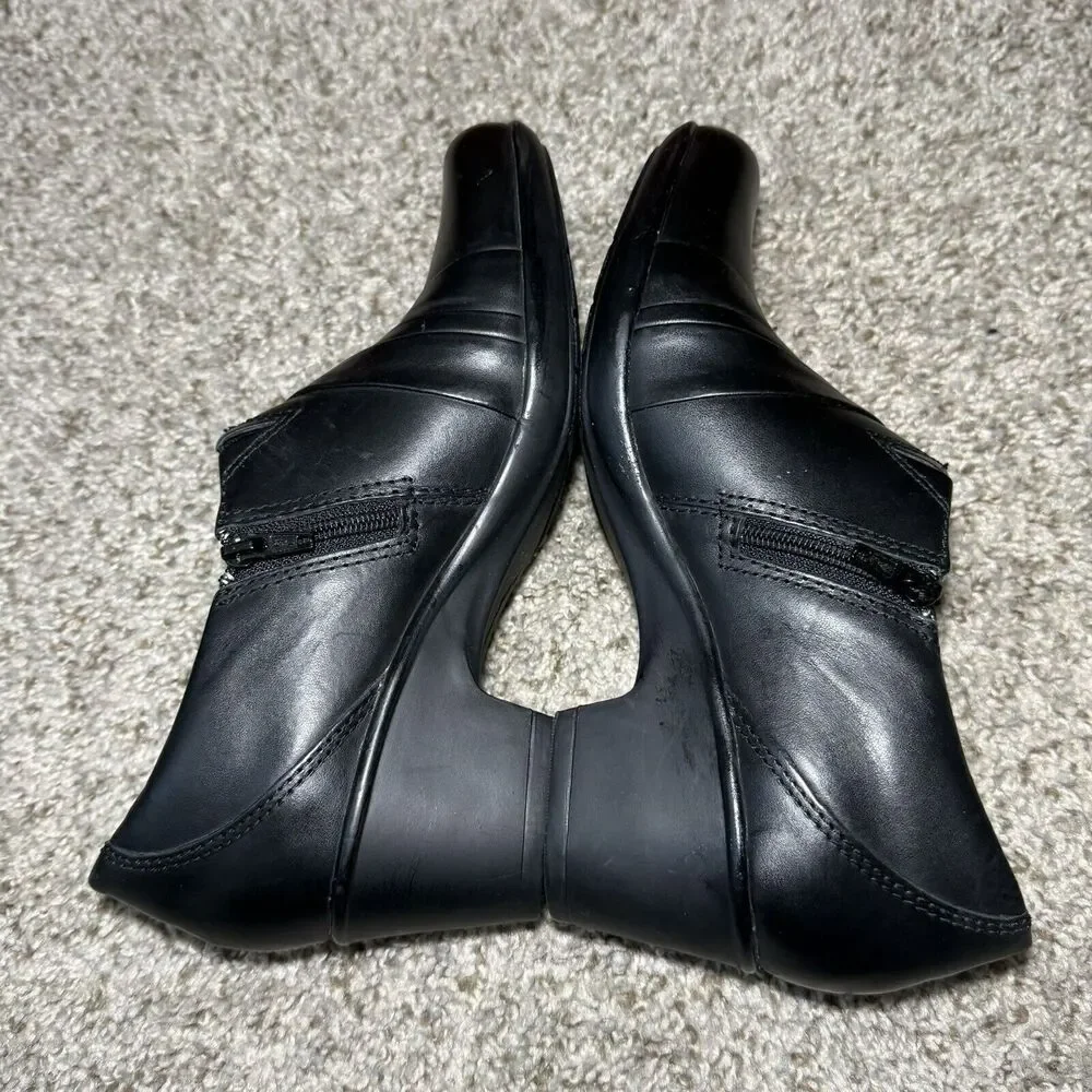 Clarks Genette Port Womens Black Leather Pumps Size 7M - Picture 5 of 9
